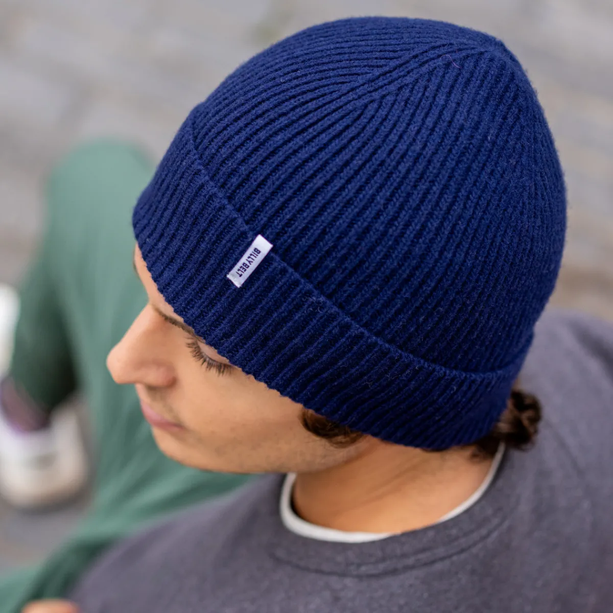 BILLYBELT Bonnet en laine d'agneau Bleu profond> Bonnets