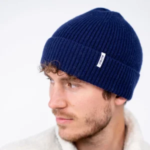 BILLYBELT Bonnet en laine d'agneau Bleu profond> Bonnets