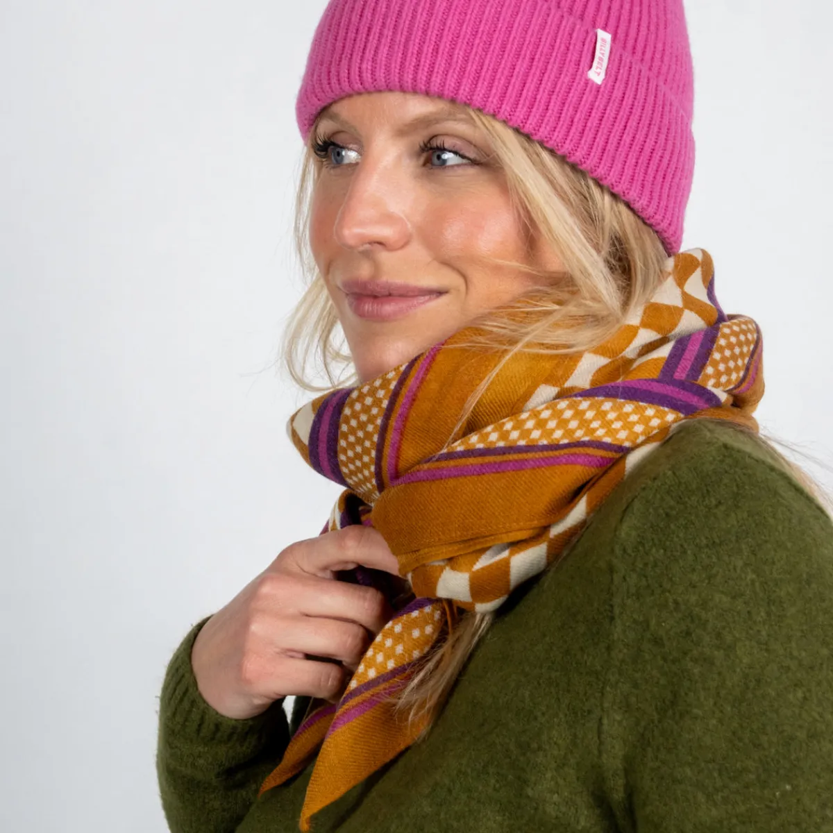 BILLYBELT Bonnet en laine d'agneau Rose bubblegum> Bonnets