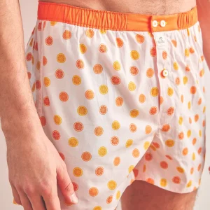 BILLYBELT Caleçon en 100% coton biologique Fruity orange> Caleçons
