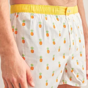 BILLYBELT Caleçon en 100% coton biologique Fruity pineapple> Caleçons