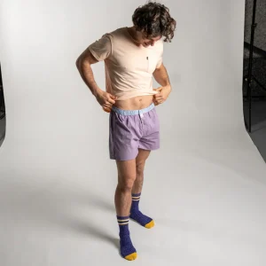 BILLYBELT Caleçon en 100% coton biologique Purple square> Caleçons