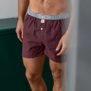 BILLYBELT Caleçon en 100% coton biologique Red stripes> Caleçons