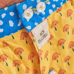 BILLYBELT Caleçon en 100% coton biologique Yellow peacock> Caleçons