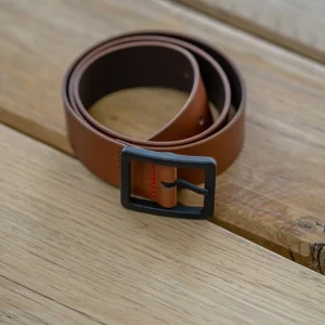 BILLYBELT Ceinture en cuir - Effet lisse - Marron glacé>Homme Ceintures En Cuir Homme