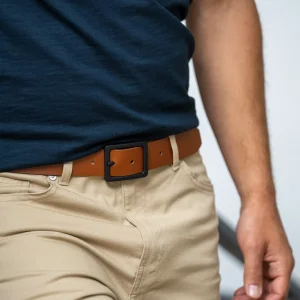 BILLYBELT Ceinture en cuir - Effet lisse - Marron glacé>Homme Ceintures En Cuir Homme