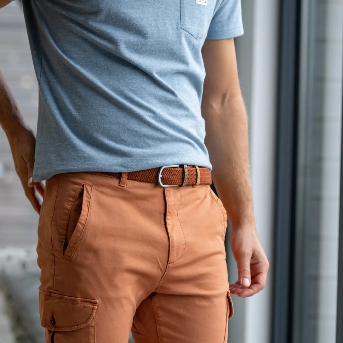 ceinture_tresse_lastique_auburn_2.webp BILLYBELT Ceinture tressée élastique Auburn>Homme Ceintures Tressées Unies
