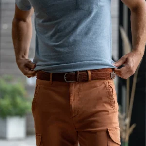 BILLYBELT Ceinture tressée élastique Auburn>Homme Ceintures Tressées Unies