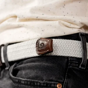 BILLYBELT Ceinture tressée élastique Blanc coco>Homme Ceintures Tressées Unies