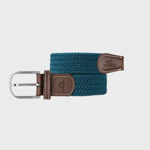 BILLYBELT Ceinture tressée élastique Bleu caraïbes>Homme Ceintures Tressées Unies