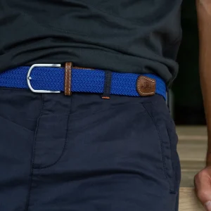 BILLYBELT Ceinture tressée élastique Bleu électrique>Homme Ceintures Tressées Unies