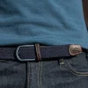 BILLYBELT Ceinture tressée élastique Bleu marine>Homme Ceintures Tressées Unies