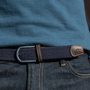 BILLYBELT Ceinture tressée élastique Bleu marine>Homme Ceintures Tressées Unies