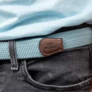 BILLYBELT Ceinture tressée élastique Bleu nuage>Homme Ceintures Tressées Unies