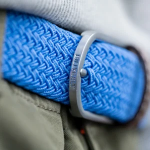 BILLYBELT Ceinture tressée élastique Bleuet>Homme Ceintures Tressées Unies