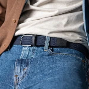 BILLYBELT Ceinture tressée élastique Deep water>Homme Ceintures Tressées Unies
