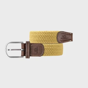 BILLYBELT Ceinture tressée élastique Jaune curry>Homme Ceintures Tressées Unies