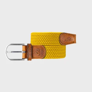 BILLYBELT Ceinture tressée élastique Jaune impérial>Homme Ceintures Tressées Unies