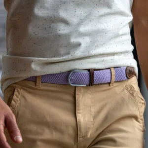 BILLYBELT Ceinture tressée élastique Lavande>Homme Ceintures Tressées Unies