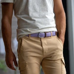 BILLYBELT Ceinture tressée élastique Lavande>Homme Ceintures Tressées Unies