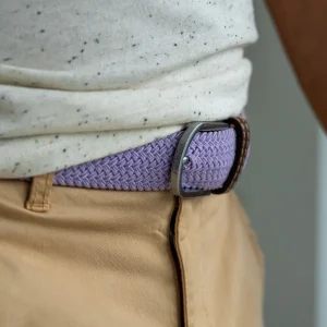 BILLYBELT Ceinture tressée élastique Lavande>Homme Ceintures Tressées Unies