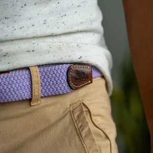 BILLYBELT Ceinture tressée élastique Lavande>Homme Ceintures Tressées Unies