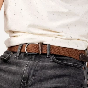 BILLYBELT Ceinture tressée élastique Marron camel>Homme Ceintures Tressées Unies