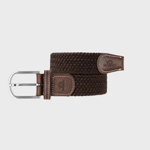BILLYBELT Ceinture tressée élastique Marron feuille>Homme Ceintures Tressées Unies