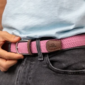 BILLYBELT Ceinture tressée élastique Misty rose>Homme Ceintures Tressées Unies