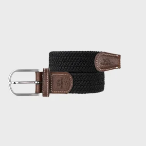 BILLYBELT Ceinture tressée élastique Noir réglisse>Homme Ceintures Tressées Unies