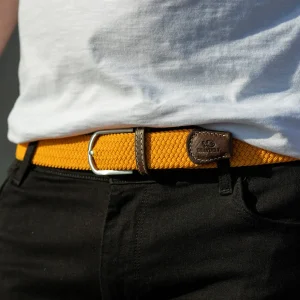 BILLYBELT Ceinture tressée élastique Orange tropical>Homme Ceintures Tressées Unies