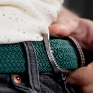 BILLYBELT Ceinture tressée élastique Pin vert>Homme Ceintures Tressées Unies