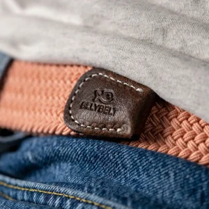 BILLYBELT Ceinture tressée élastique Rose blush>Homme Ceintures Tressées Unies