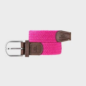 BILLYBELT Ceinture tressée élastique Rose fuchsia>Homme Ceintures Tressées Unies