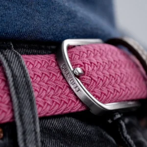 BILLYBELT Ceinture tressée élastique Rose magenta>Homme Ceintures Tressées Unies