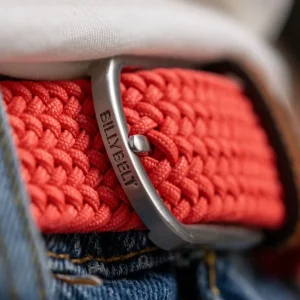 BILLYBELT Ceinture tressée élastique Rose pêche>Homme Ceintures Tressées Unies