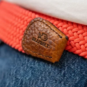 BILLYBELT Ceinture tressée élastique Rose pêche>Homme Ceintures Tressées Unies