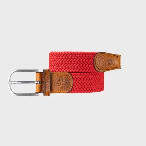 BILLYBELT Ceinture tressée élastique Rouge cardinal>Homme Ceintures Tressées Unies