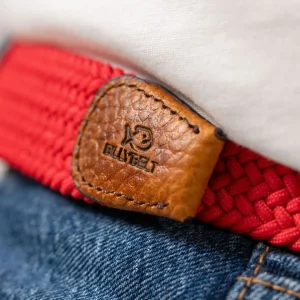BILLYBELT Ceinture tressée élastique Rouge cardinal>Homme Ceintures Tressées Unies