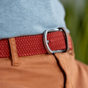 BILLYBELT Ceinture tressée élastique Rouge oriental>Homme Ceintures Tressées Unies