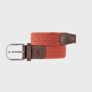 BILLYBELT Ceinture tressée élastique Rouge oriental>Homme Ceintures Tressées Unies