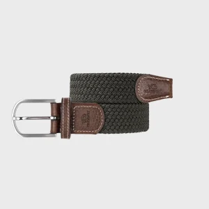 BILLYBELT Ceinture tressée élastique Vert kaki>Homme Ceintures Tressées Unies
