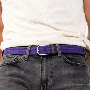 BILLYBELT Ceinture tressée élastique Violet astral>Homme Ceintures Tressées Unies