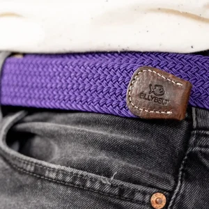 BILLYBELT Ceinture tressée élastique Violet astral>Homme Ceintures Tressées Unies