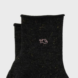 BILLYBELT Chaussettes bords roulés gris foncé>Femme Chaussettes Unies