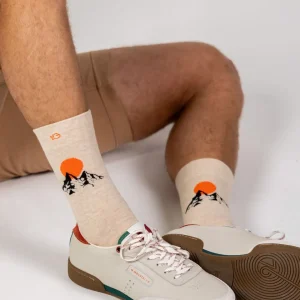 BILLYBELT Chaussettes en coton peigné À motifs - Mont Blanc>Homme Chaussettes Fantaisie