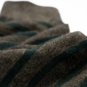 BILLYBELT Chaussettes en coton peigné A rayures larges - Kaki, rayé vert>Homme Chaussettes Fantaisie