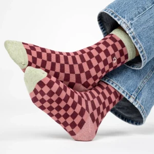 BILLYBELT Chaussettes en coton peigné Carreaux ->Femme Chaussettes Fantaisie