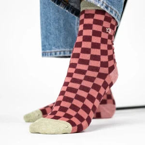 BILLYBELT Chaussettes en coton peigné Carreaux ->Femme Chaussettes Fantaisie