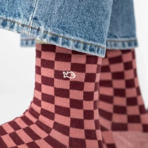 BILLYBELT Chaussettes en coton peigné Carreaux ->Femme Chaussettes Fantaisie